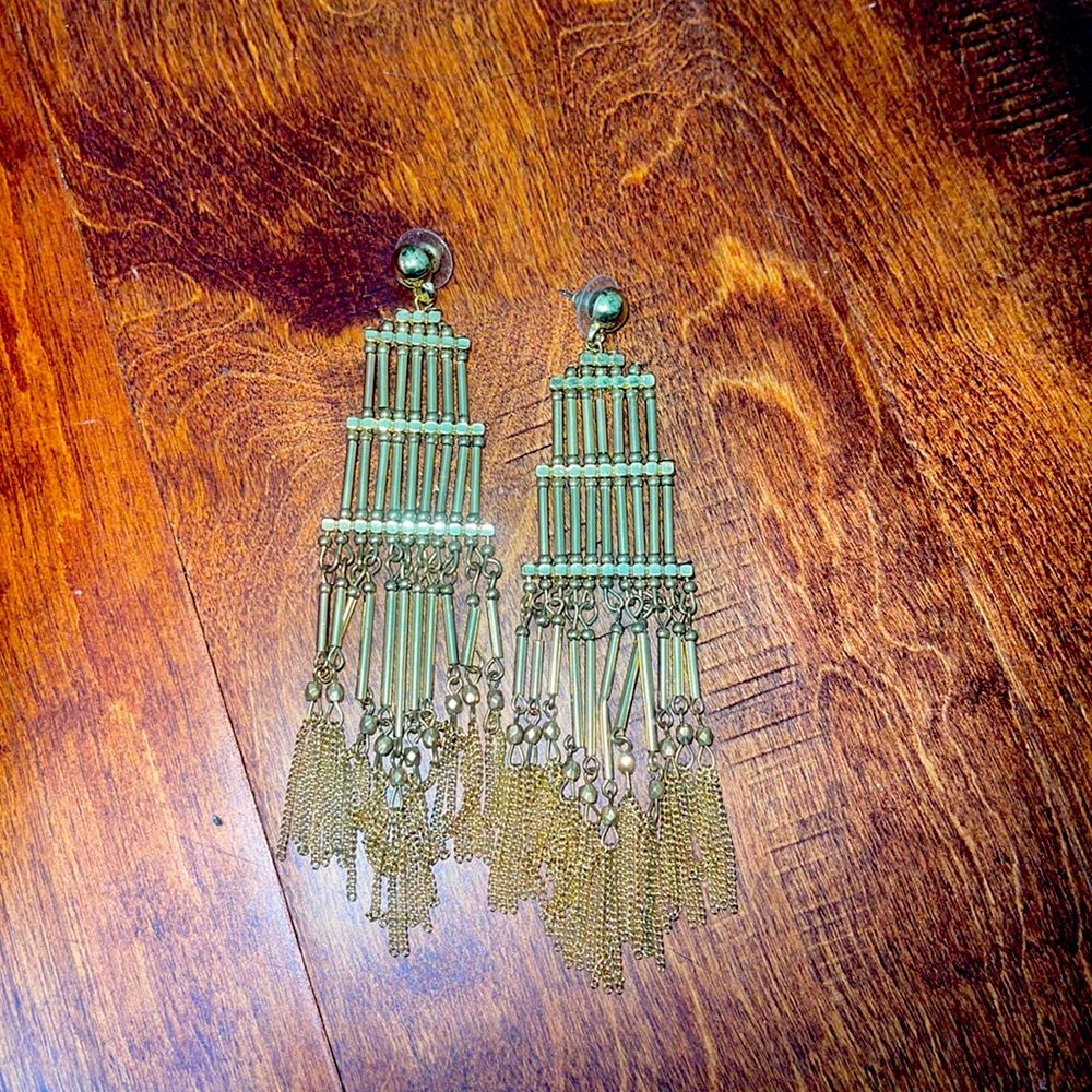 Gold earrings